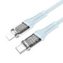 Data Cable Hoco U111 Transparent discovery edition Type-C to Lightning