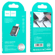 Перехідник Hoco UA17 Type-C male to USB female USB3.0 adapter