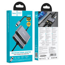 Перехідник Hoco HB30 Eco Type-C multi function converter (HDTV+VGA+USB3.0+PD)