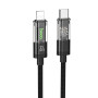 Data Cable Hoco U116 Type-C to Lightning Transparent Discovery Edition 1.2m