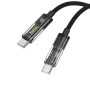 Data Cable Hoco U116 Transparent Discovery Edition Type-C to Type-C 60W 1.2m