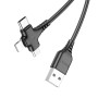Data Cable Hoco X77 Jewel 3-in-1 Micro+Type-C+Lightning