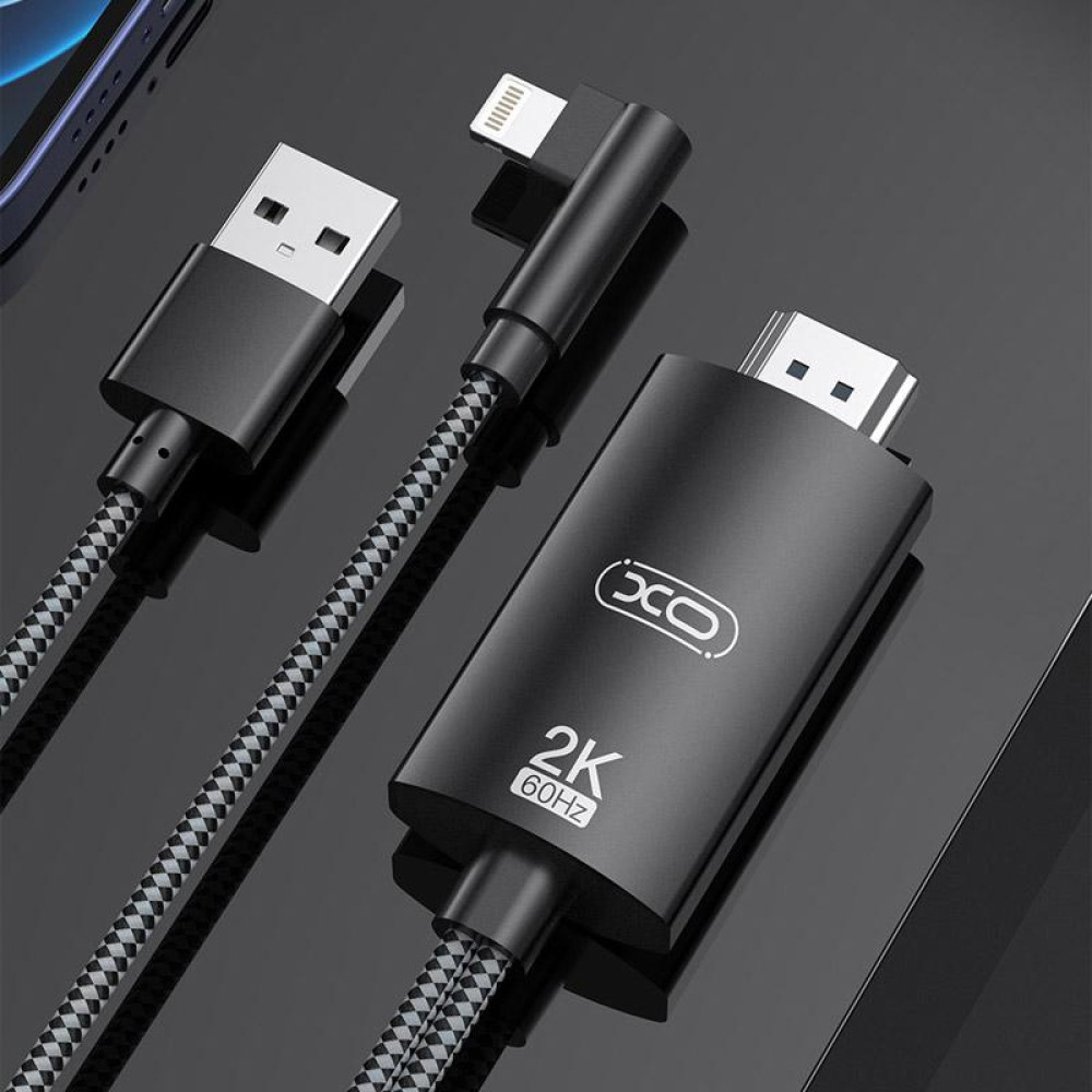 Data Cable XO GB008 Lightning to HDMI +USB2K 1080P (USB Charging)