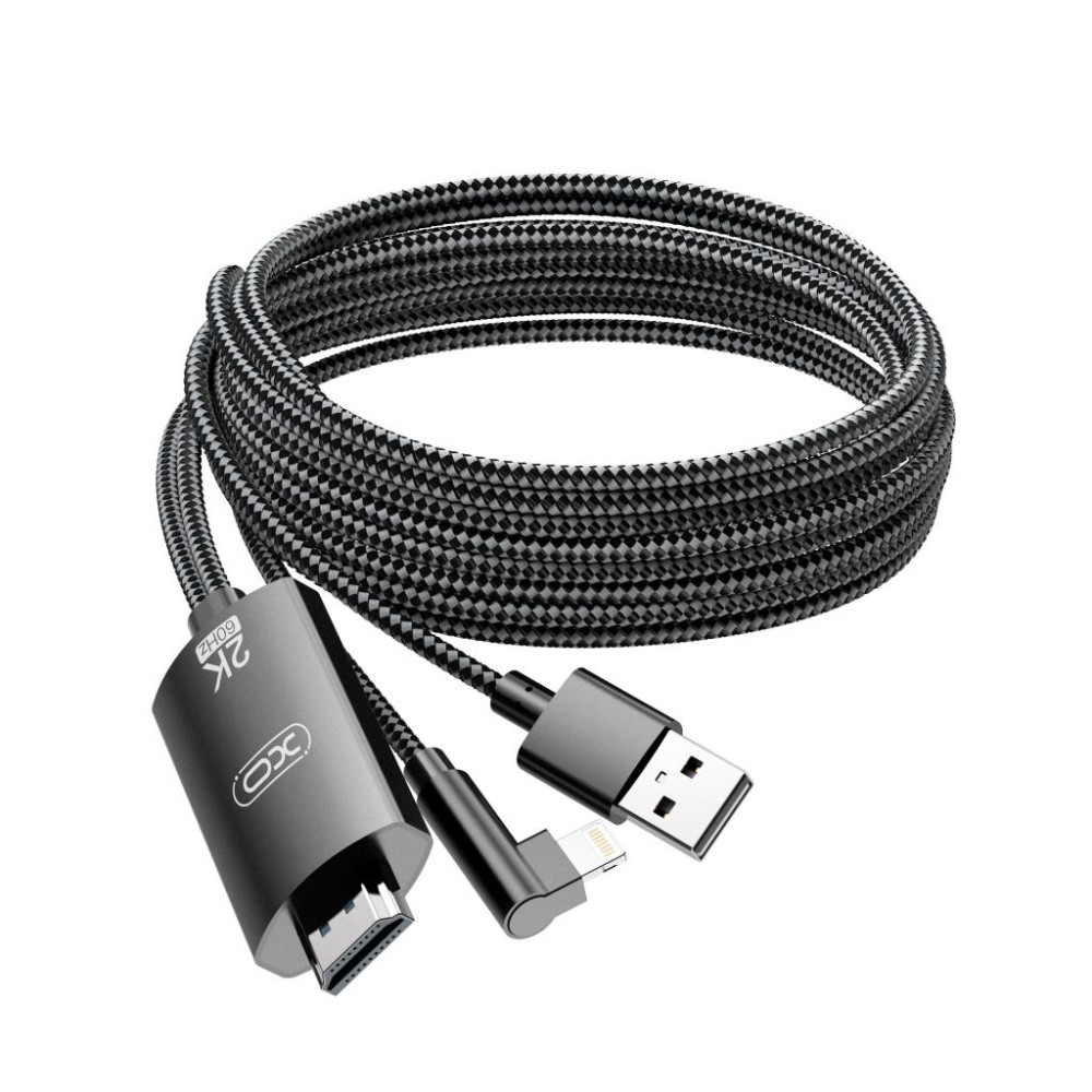Data Cable XO GB008 Lightning to HDMI +USB2K 1080P (USB Charging)