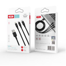 Data Cable 3in1 XO NB173 Micro +Lightning +Type-C 2.4A 1.2m