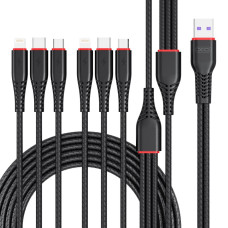 Data Cable XO NB196 6in1 Micro+Lightning+Type-C