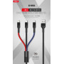 Data Cable XO NB54 3in1 Micro+Lighting+Type-C Multicolor 1.2m