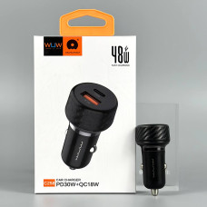 Автомобільний зарядний пристрій WUW C258 QC3.0+PD30W