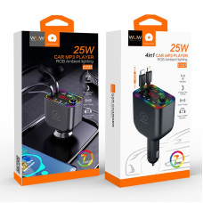 FM Модулятор (Автомобільний зарядний пристрій) WUW C237 25W (with cable Type-C+Lightning)