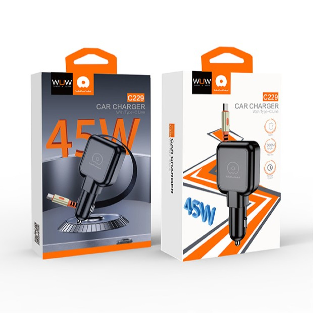 Автомобільний зарядний пристрій WUW C229 PD45W Type-C