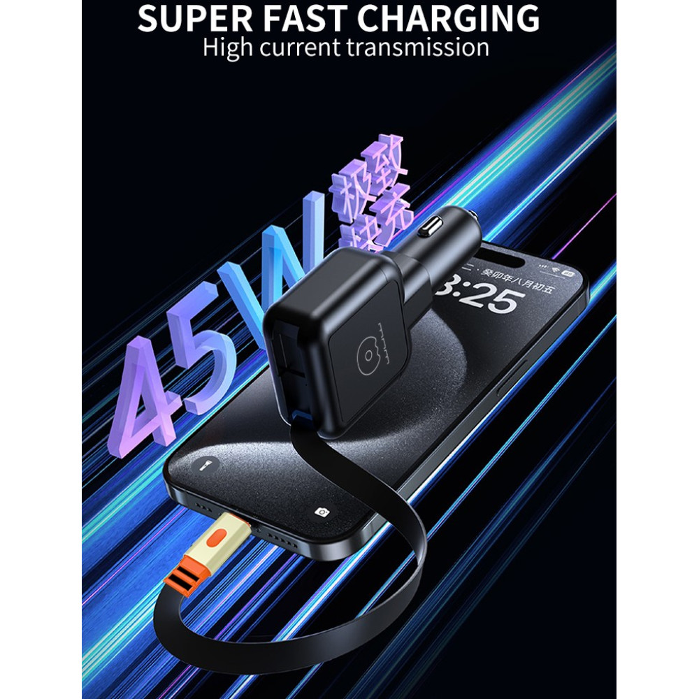 Автомобільний зарядний пристрій WUW C229 PD45W Type-C