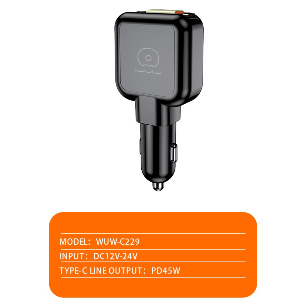 Автомобільний зарядний пристрій WUW C229 PD45W Type-C