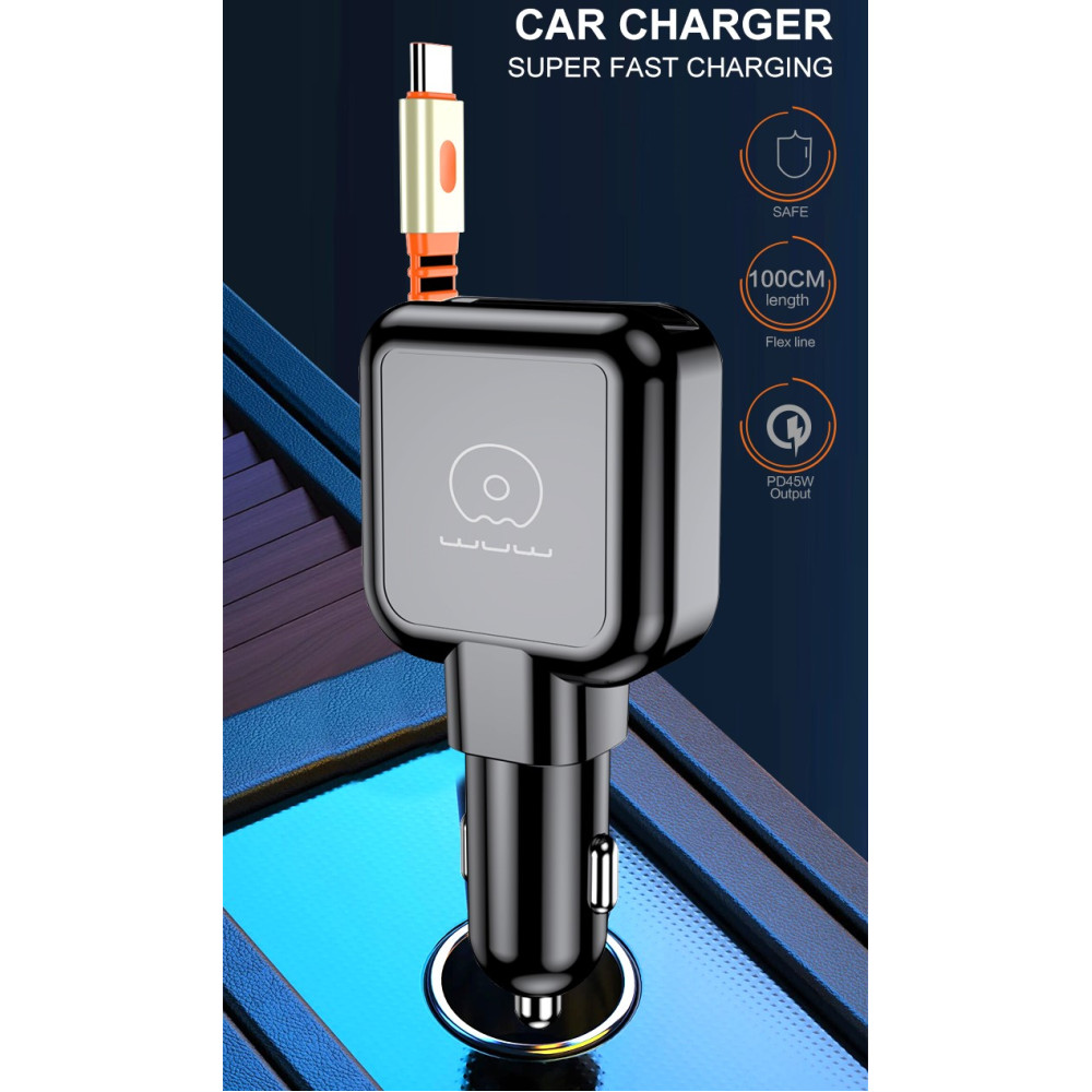 Автомобільний зарядний пристрій WUW C229 PD45W Type-C