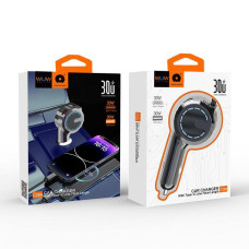 FM Модулятор (Автомобільний зарядний пристрій) WUW C284 PD30W (with cable Type-C)