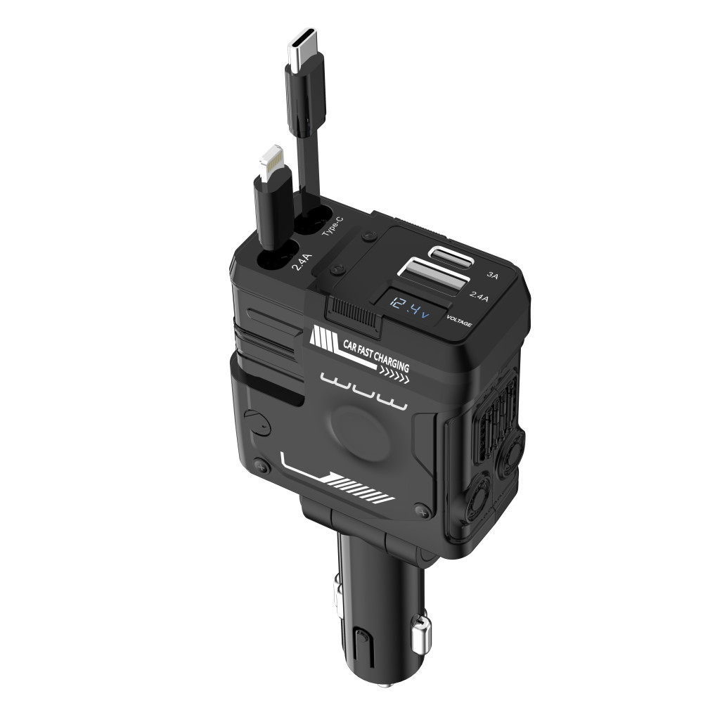 Автомобільний зарядний пристрій WUW C236 36W (with cable Type-C+Lightning)