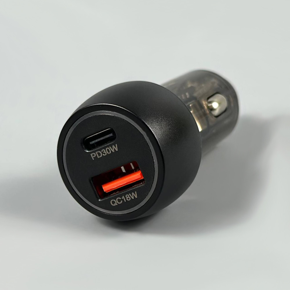 Автомобільний зарядний пристрій WUW T103C PD30W+QC3.0 Type-C to Type-C