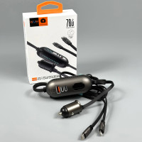 Автомобільний зарядний пристрій WUW C294 6in1 78W Lightning+Type-C