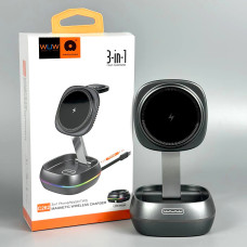 Бездротовий зарядний пристрій WUW C262 3in1 15W with cable Type-C