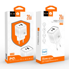 Мережевий зарядний пристрій WUW C226 GaN PD20W+QC3.0