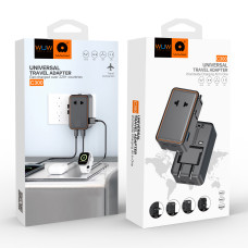 Мультифункціональний мережевий адаптер WUW C300 PD25W+CQ3.0 (EU,US,UK,AUS)
