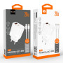 Мережевий зарядний пристрій WUW T83 PD20W+QC3.0 Type-C to Lightning