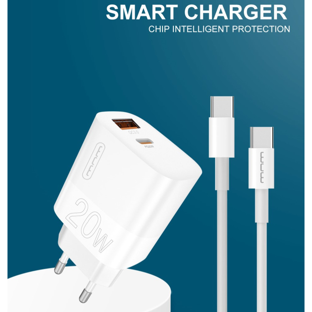Мережевий зарядний пристрій WUW T83 PD20W+QC3.0 Type-C to Lightning