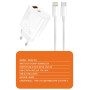 Мережевий зарядний пристрій WUW T83 PD20W+QC3.0 Type-C to Lightning