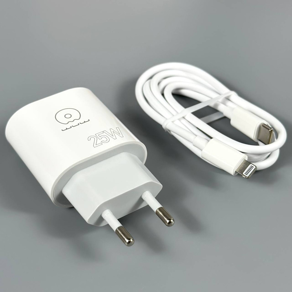 Мережевий зарядний пристрій WUW T86 PD25W Type-C to Lightning