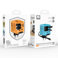 Мережевий зарядний пристрій WUW C288 GaN PD40W Type-C+Lightning