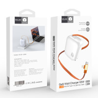 Мережевий зарядний пристрій WUW C266 GaN PD65W Type-C+Lightning