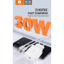 Мережевий зарядний пристрій WUW T63 GAN PD30W Type-C to Type-C