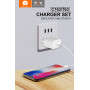 Мережевий зарядний пристрій WUW T63 GAN PD30W Type-C to Type-C