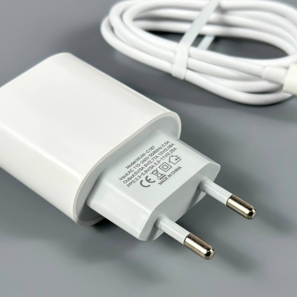 Мережевий зарядний пристрій WUW T86 PD25W Type-C to Type-C