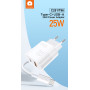 Мережевий зарядний пристрій WUW T96 PD25W+QC3.0 Type-C to Type-C