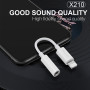 AUX WUW X210 3.5mm female to Lightning male 12см