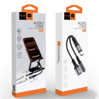 Перехідник WUW X238 2in1 Type-C male to Type-C+3.5mm female