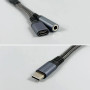 Перехідник WUW X238 2in1 Type-C male to Type-C+3.5mm female