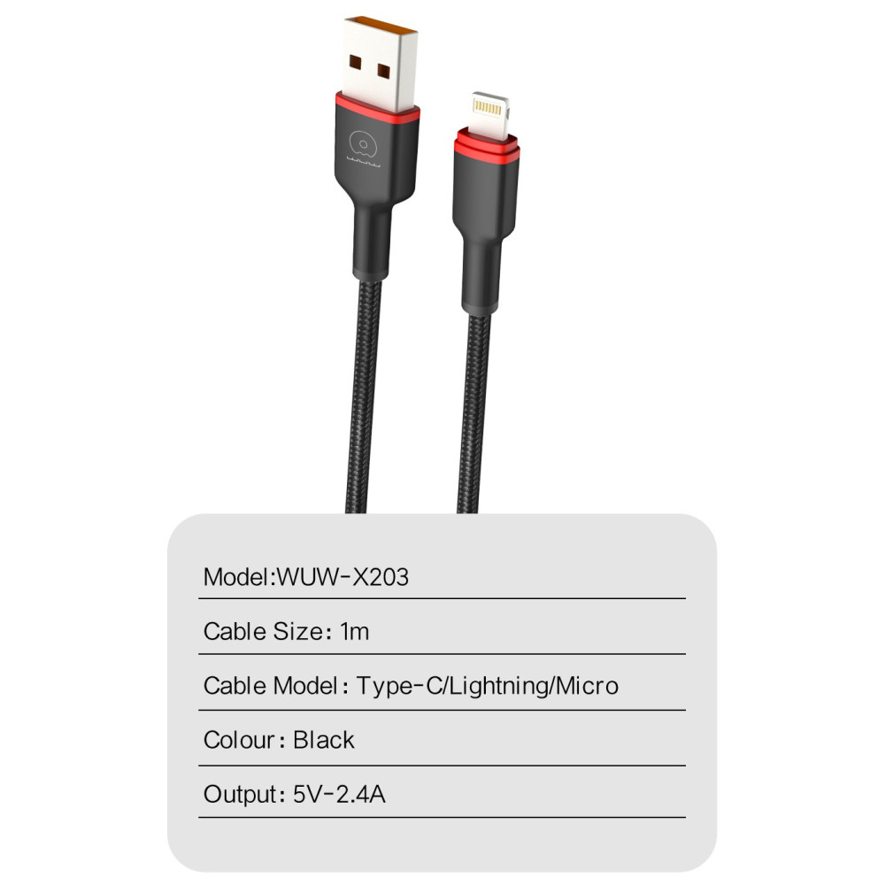 Data Cable WUW X203 Type-C 1m