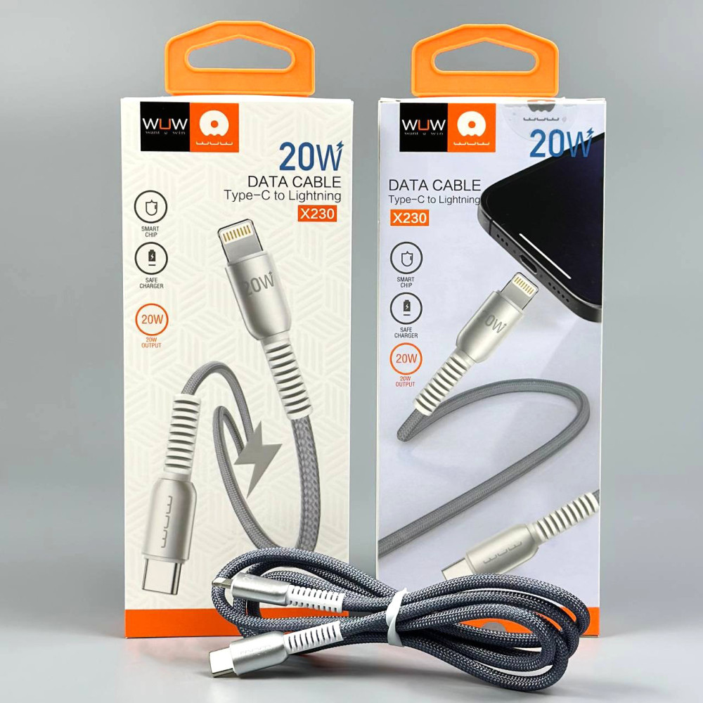 Data Cable WUW X230 Type-C to Lightning 1m