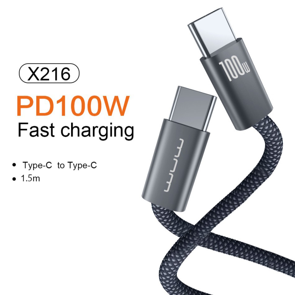 Data Cable WUW X216 Type-C to Type-C 100W 1.5m