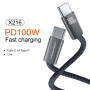 Data Cable WUW X216 Type-C to Type-C 100W 1.5m