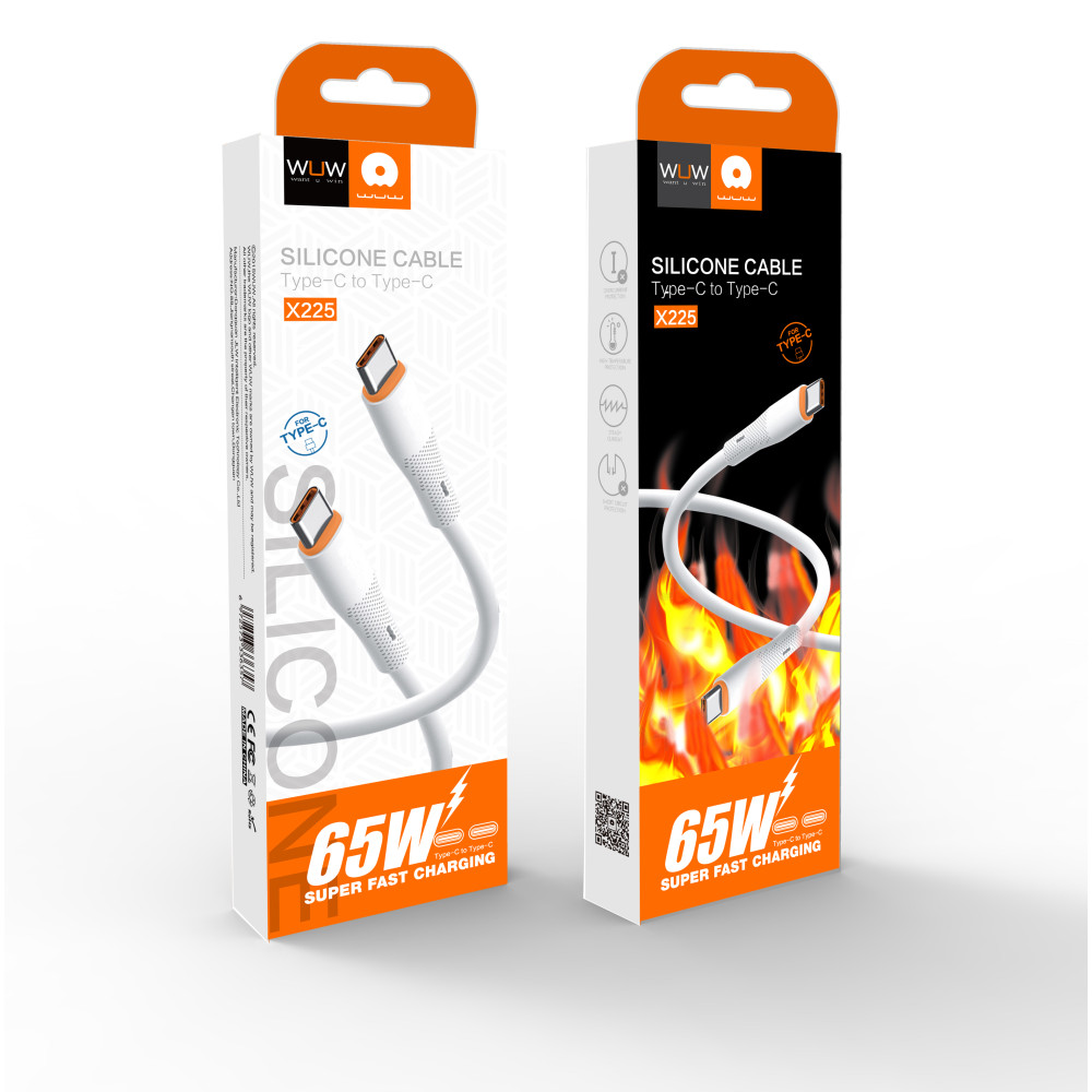 Data Cable WUW X225 Type-C to Type-C 65W 1m