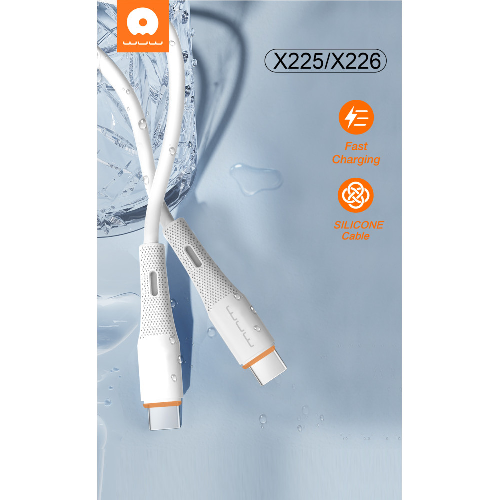 Data Cable WUW X225 Type-C to Type-C 65W 1m