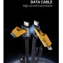 Data Cable WUW X207 4in1 Lighning+Type-C+Type-C to Lighning+Type-C to Type-C 65W 1m