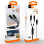 Data Cable WUW X220 2in1 Type-C+Type-C to Lightning 1.2m