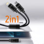 Data Cable WUW X220 2in1 Type-C+Type-C to Lightning 1.2m