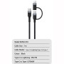 Data Cable WUW X194 2in1 Type-C+Type-C to Lightning 1m