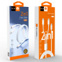 Data Cable WUW X223 2in1 Type-C+Type-C to Lightning 1.2m