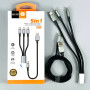Data Cable WUW X222 5in1 Lighning+2Type-C to Type-C+USB 1.2m