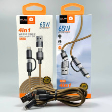 Data Cable WUW X227 4in1 Lighning+Type-C to Type-C+USB 1.5m